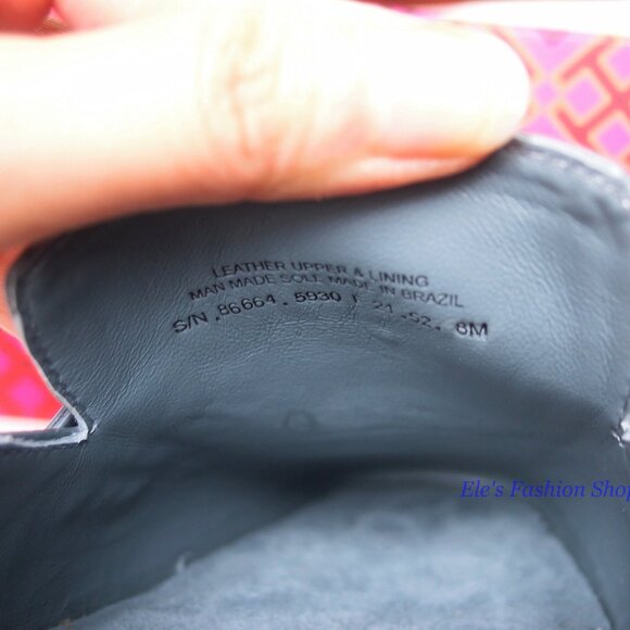 NIB Tory Burch Georgia Backless Leather Loafer Mule Blue US 7.5 8 8.5 AUTHENTIC - Picture 14 of 16